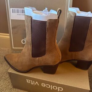 Dolce Vita Brown Suede Ankle Booties